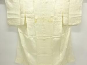 アンティーク　本麻透かし織　草花模様長襦袢